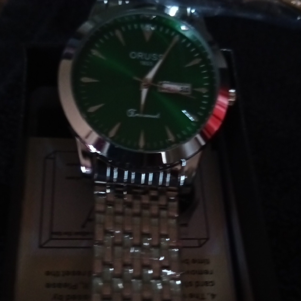 ORUS Green Dial Silver Watch